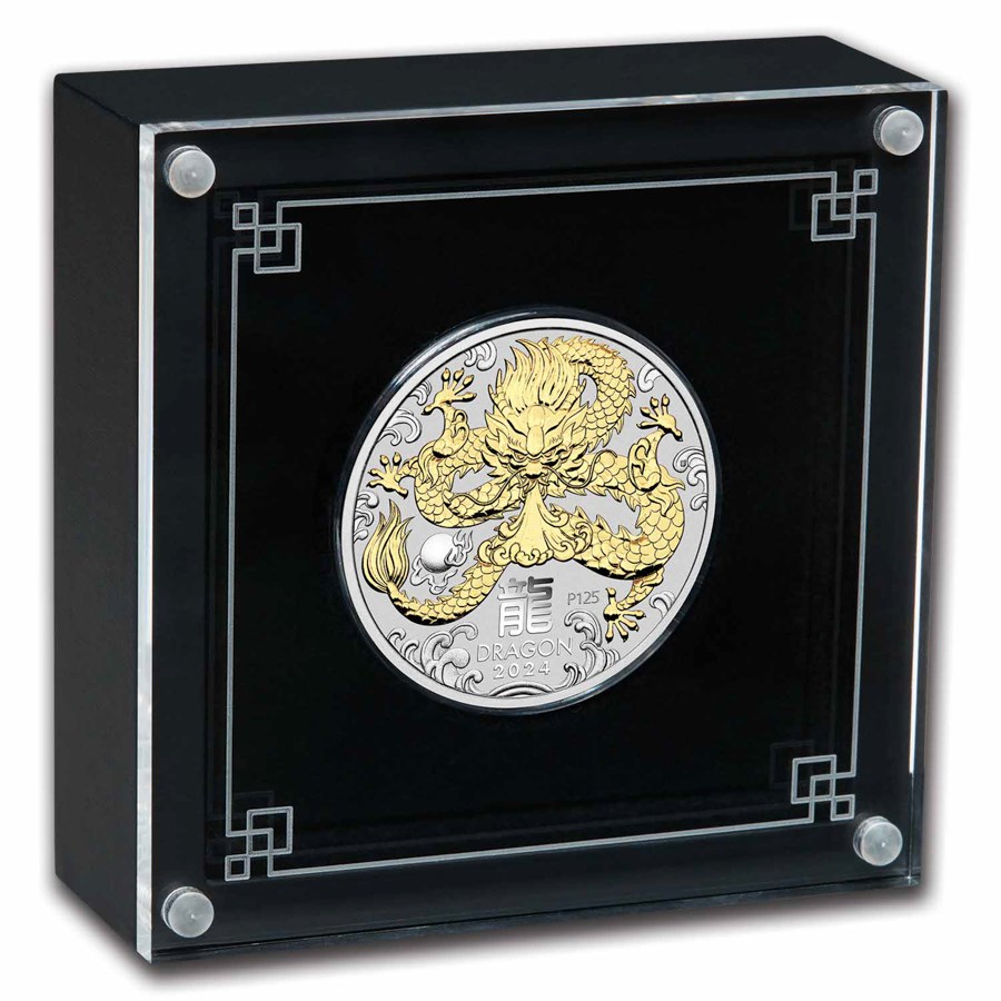 gilded year of the dragon 1 oz 2024 -view