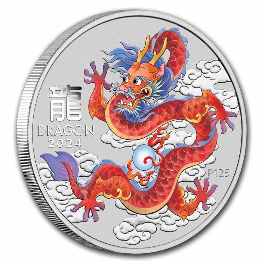year of the dragon -coincard -back -red