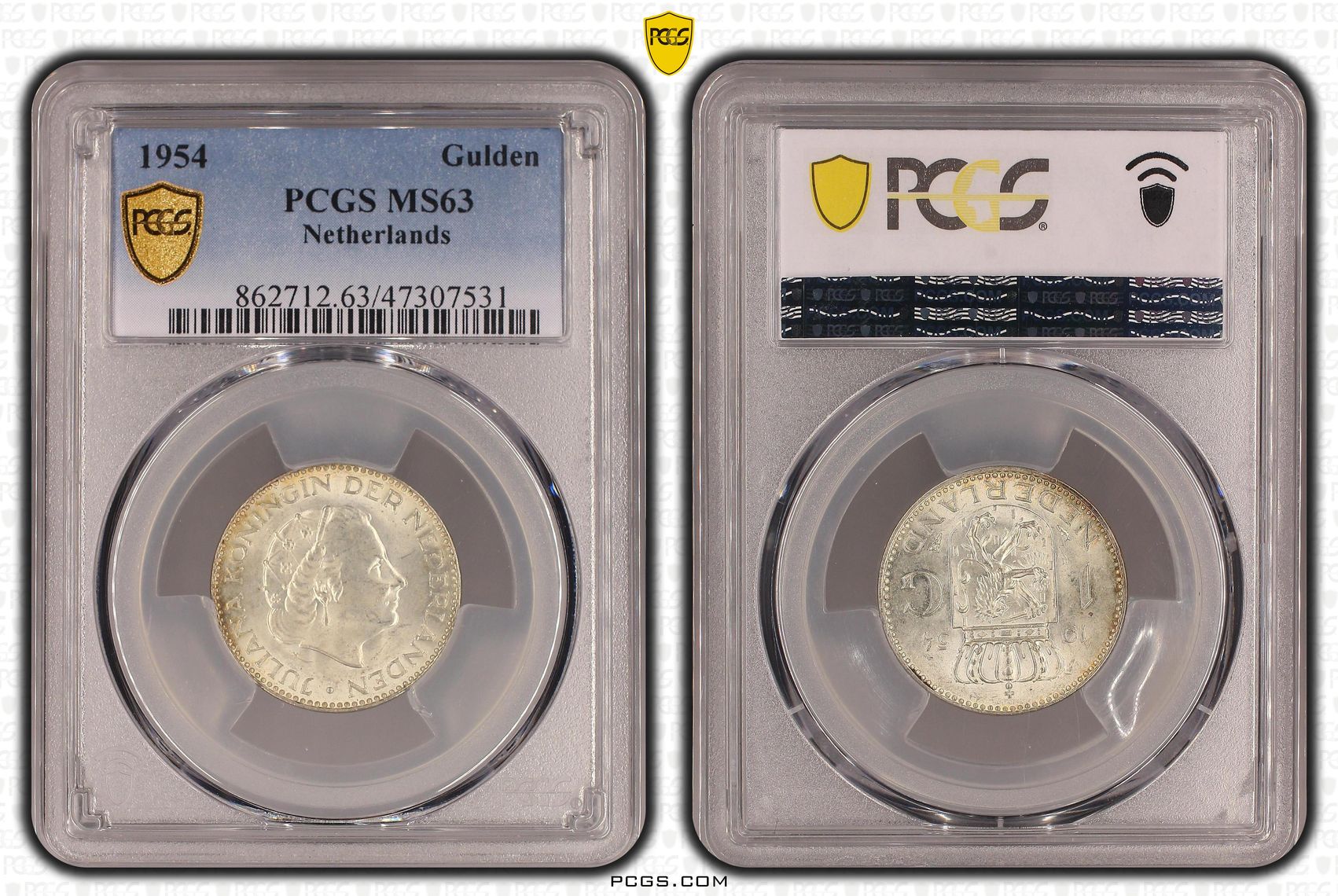 1 Gulden 1954 MS63 1 gulden 1954 MS63