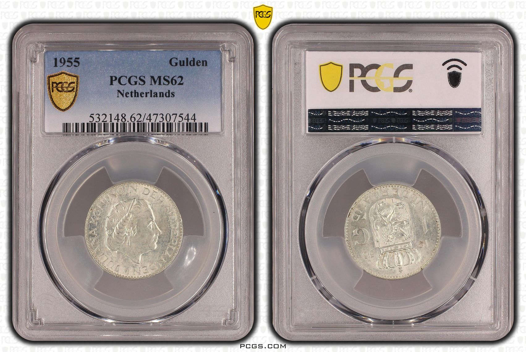 1 Gulden 1955 MS62 1 Gulden 1955 MS62