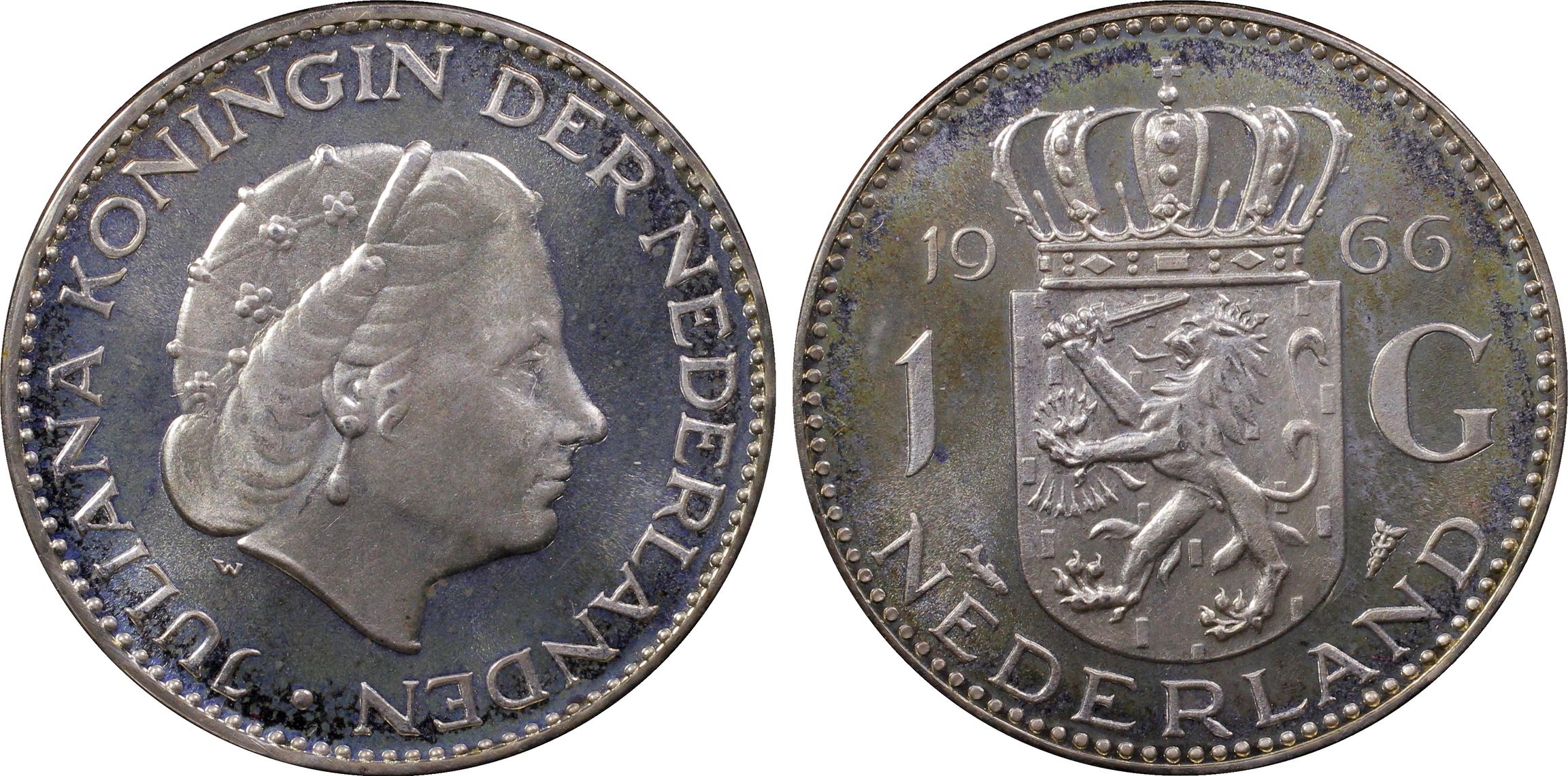 1 gulden 1966 Proof PCGS PR67+CAM 1 gulden 1966 Proof PCGS PR67+CAM