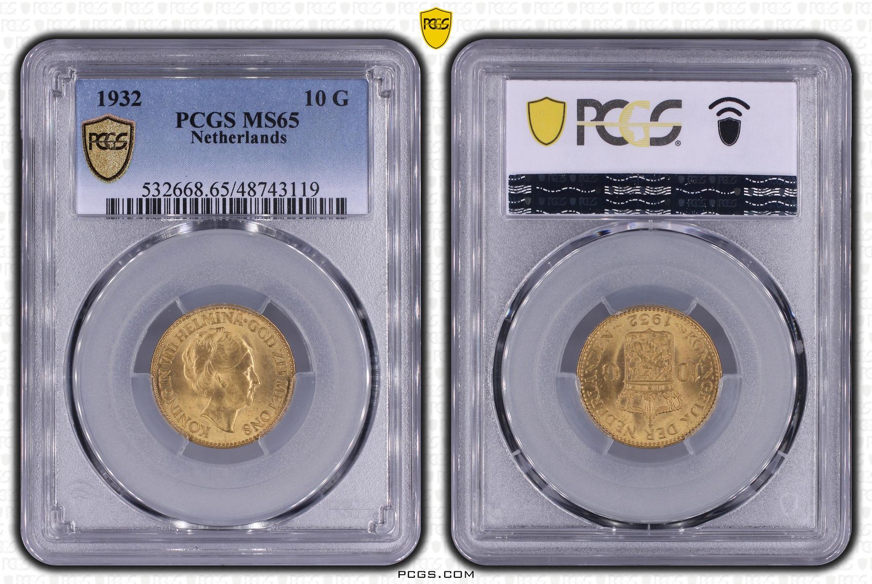 10 Gulden 1932 MS65 PCGS 10 Gulden 1932 MS65 PCGS