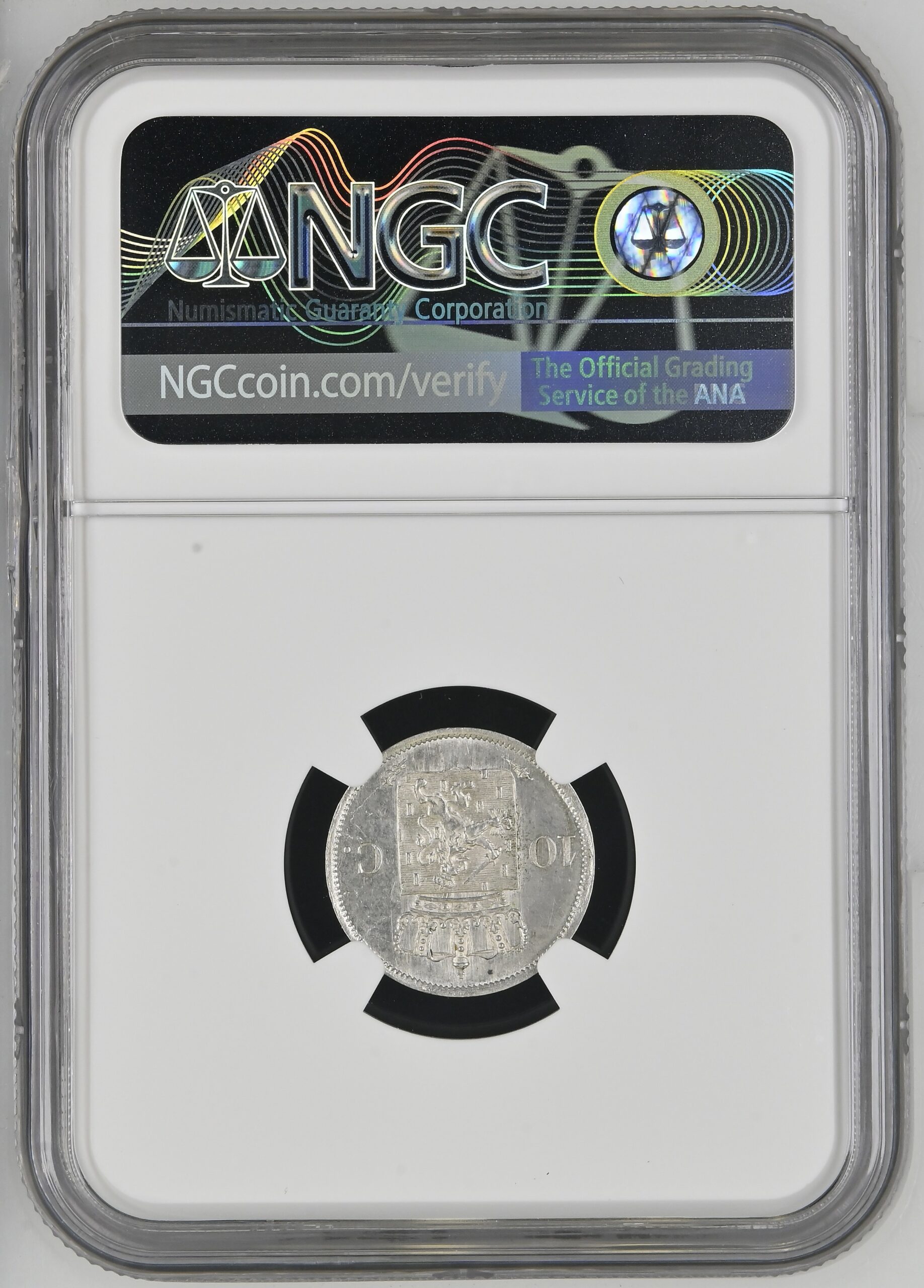 10 cent 1828 Utrecht MS62 NGC.1 10 cent 1828 Utrecht MS62 NGC