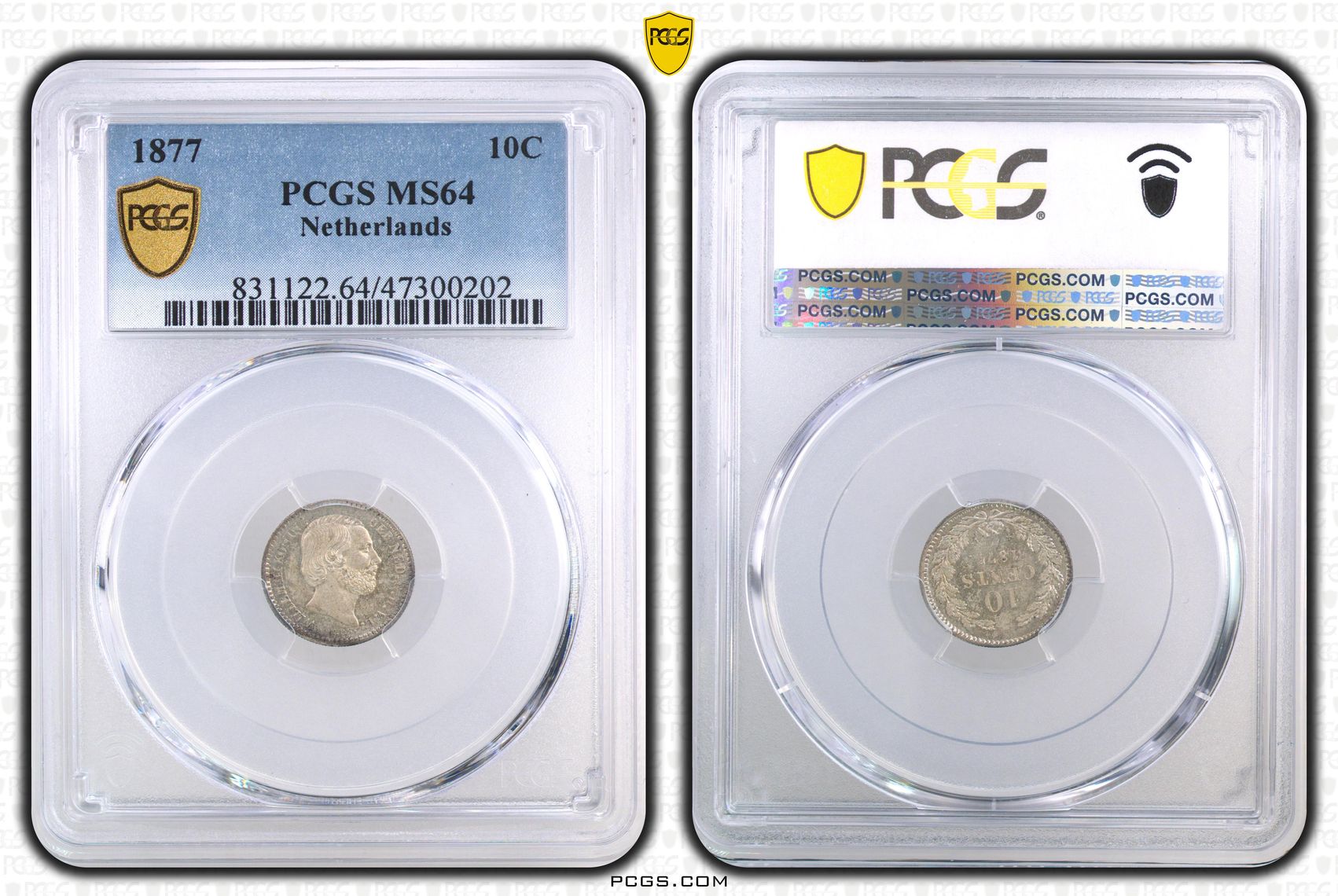 10 cent 1877 MS64 PCGS.1 10 cent 1877 MS64 PCGS