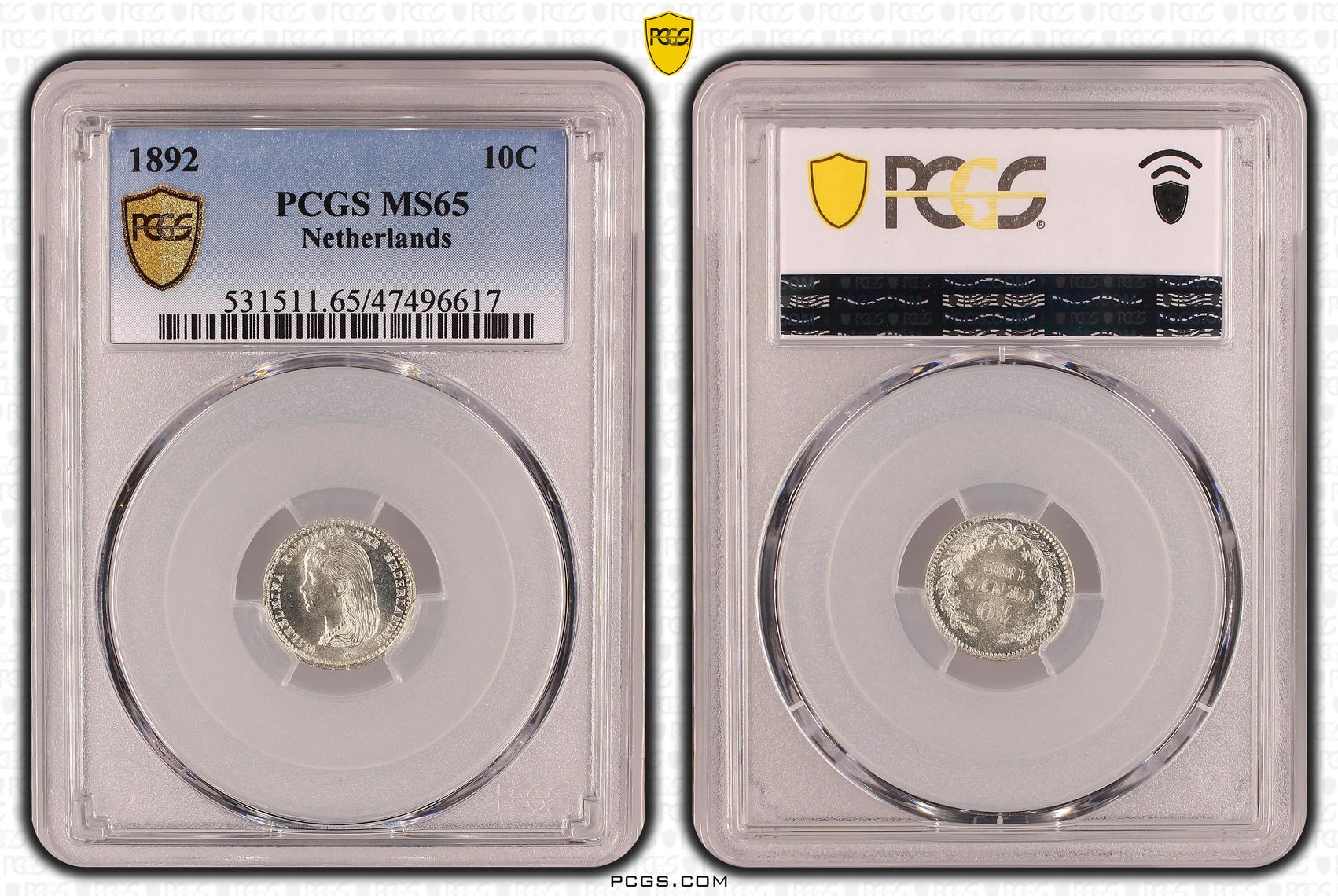 10 cent 1892 MS65 PCGS 10 cent 1892 MS65 PCGS