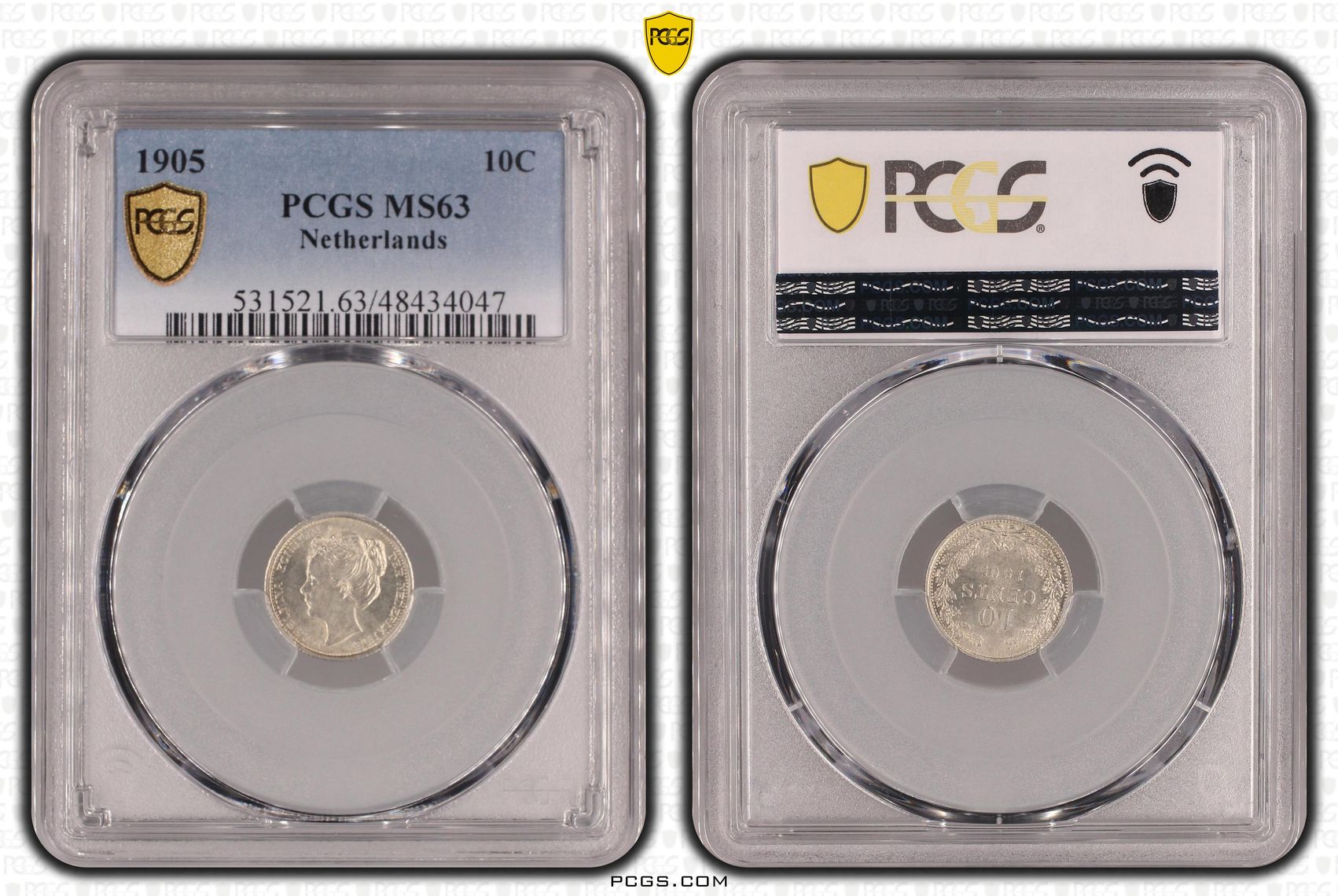 10 cent 1905 MS63 PCGS.1 10 cent 1905 MS63 PCGS