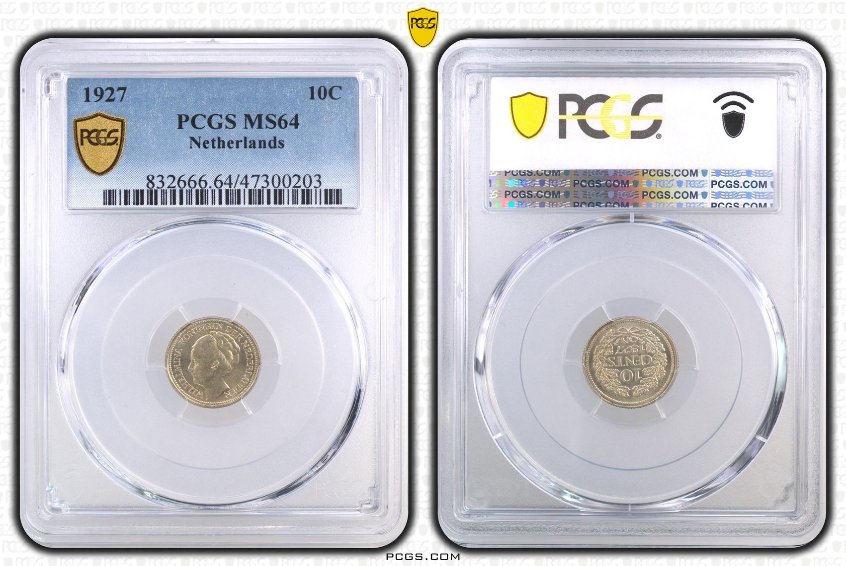 10 cent 1927 MS64 PCGS.1 10 cent 1927 MS64 PCGS