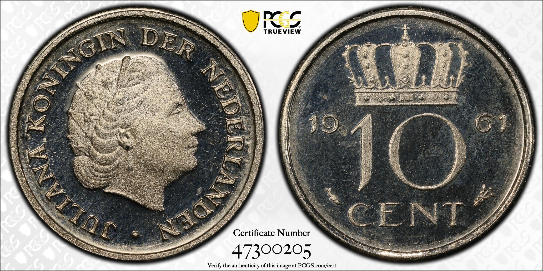10 cent 1961 Proof PR65 DCAM 10 cent 1961 Proof PR65 DCAM PCGS