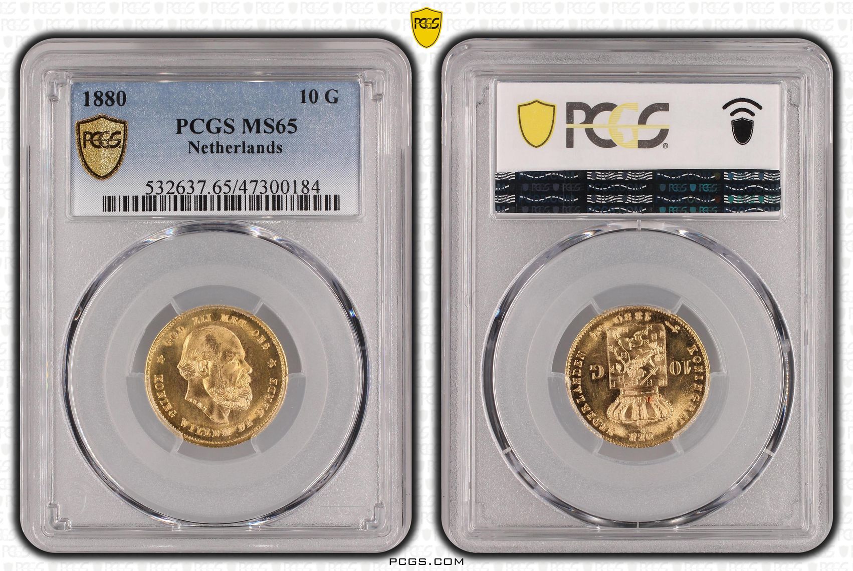 10 gulden 1880 MS65 PCGS 10 gulden 1880 MS65 PCGS
