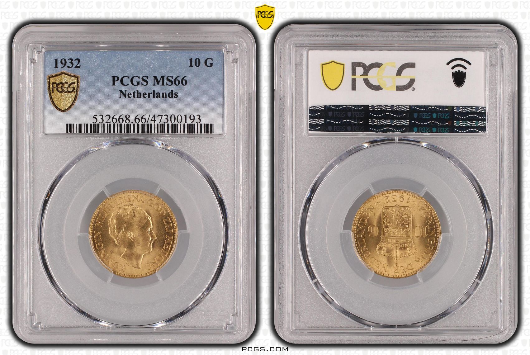10 gulden 1932 MS66 PCGS 10 gulden 1932 MS66 PCGS