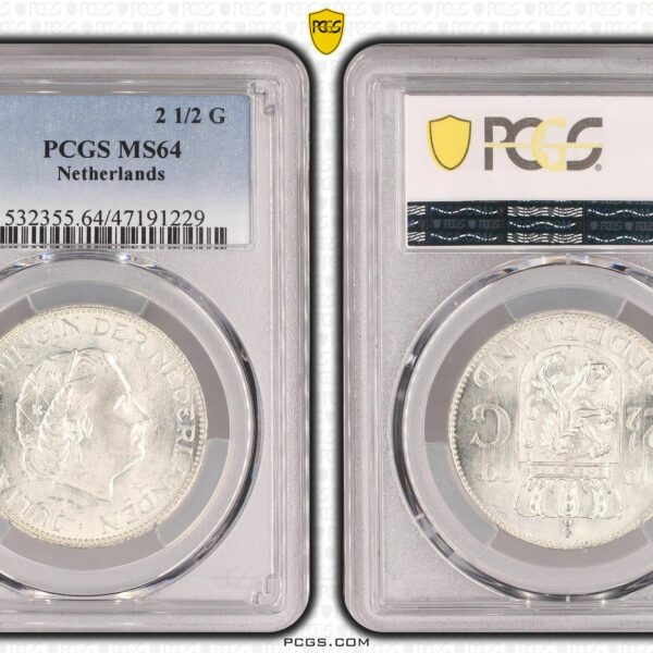 2 1/2 gulden 1960 MS64 PCGS