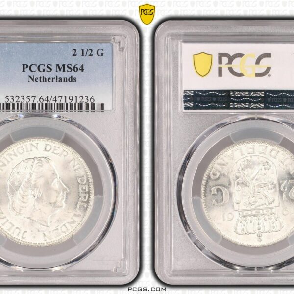2 1/2 gulden 1961 MS64 PCGS
