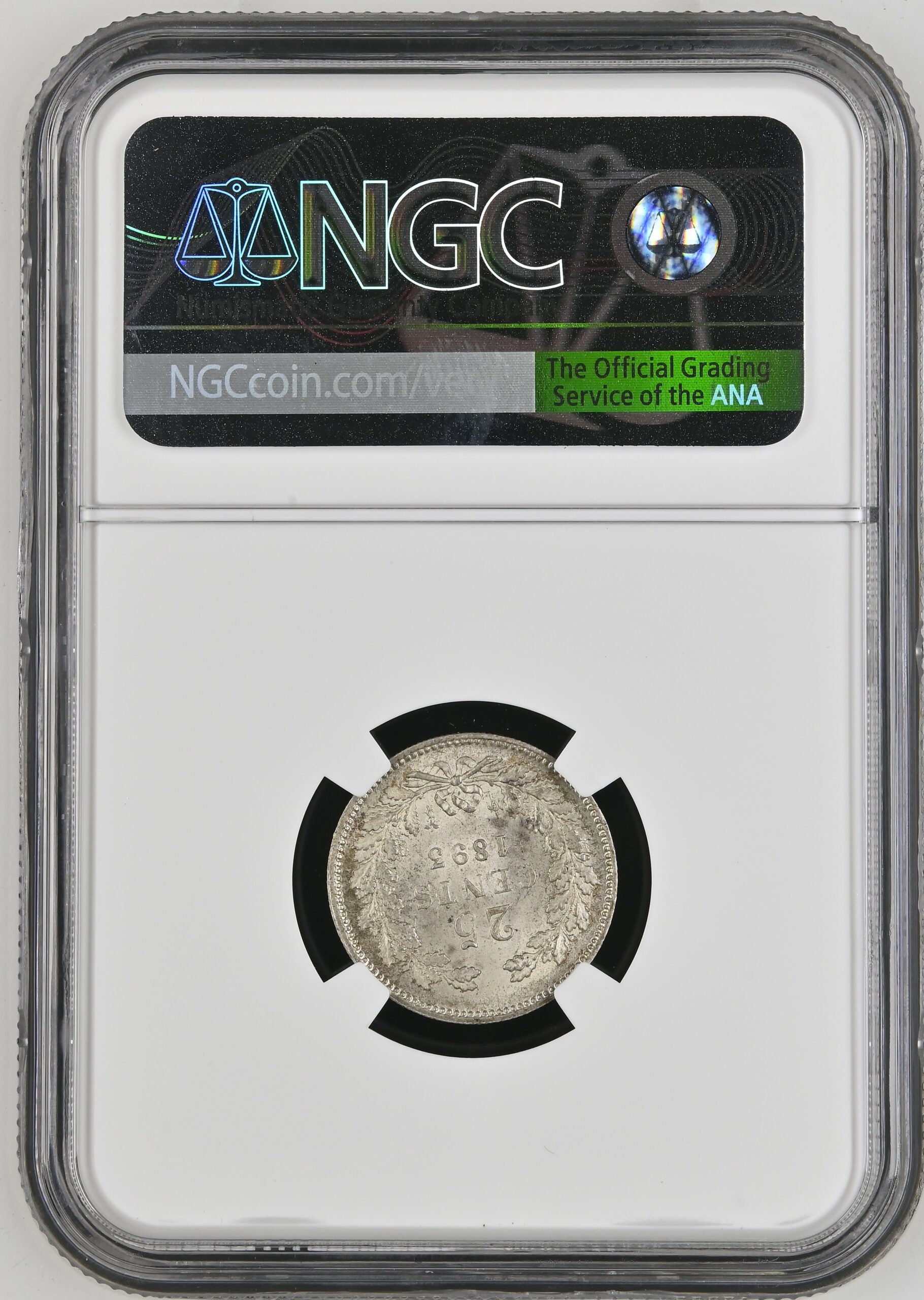 25 cent 1893 MS65 NGC.1 25 cent 1893 MS65 NGC