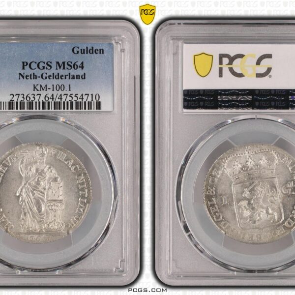 Gelderland 1 gulden 1763 MS64 PCGS 1
