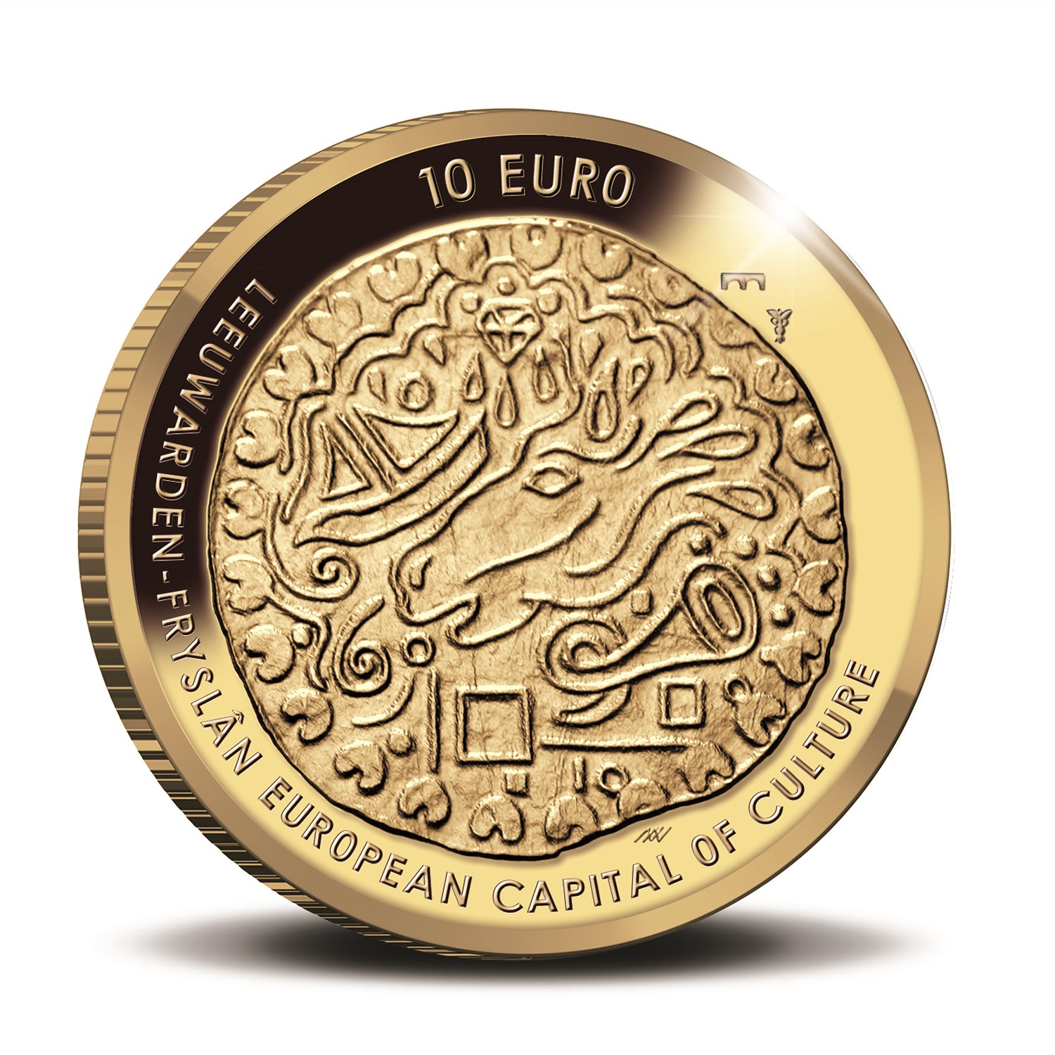 Gouden 10 euro 2018 Proof Leeuwarden culturele hoofdstad vz