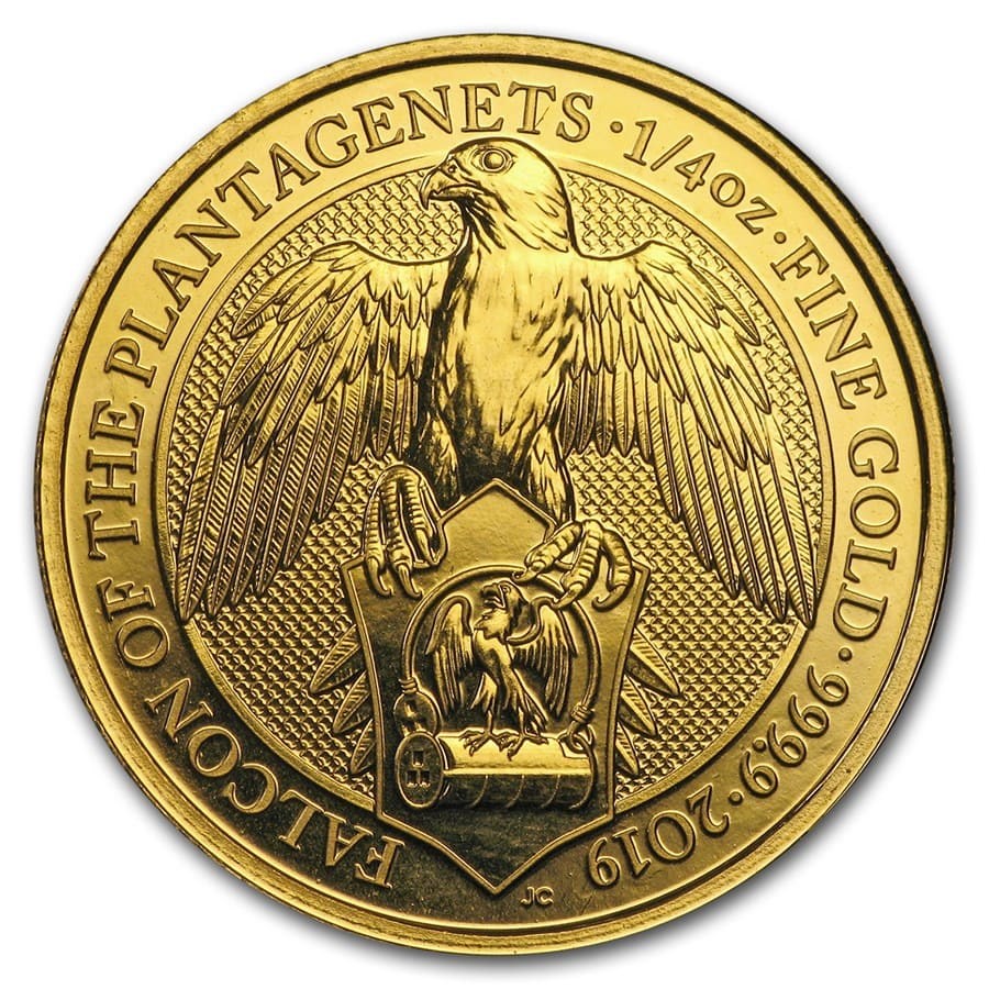 falcon of the plantagenets 0.25 oz -front falcon of the plantagenets