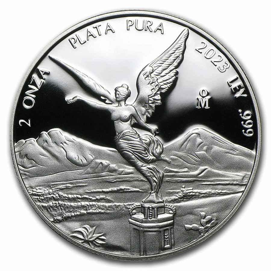 mexican libertad 2 oz 2023 proof -front mexican libertad 2 oz 2023