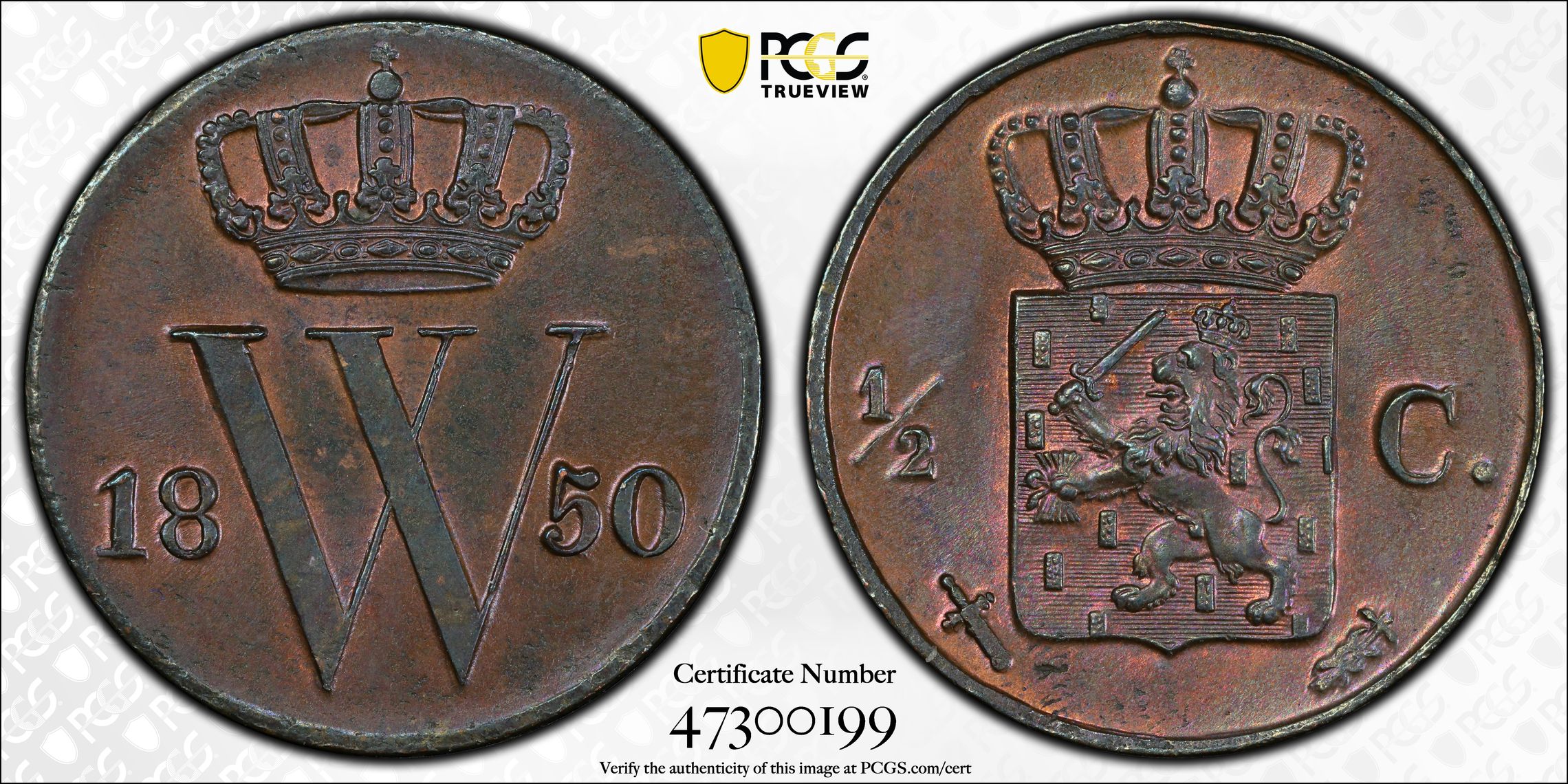 0.5 cent 1850 MS63 BN PCGS 1/2 cent 1850 MS63 BN PCGS