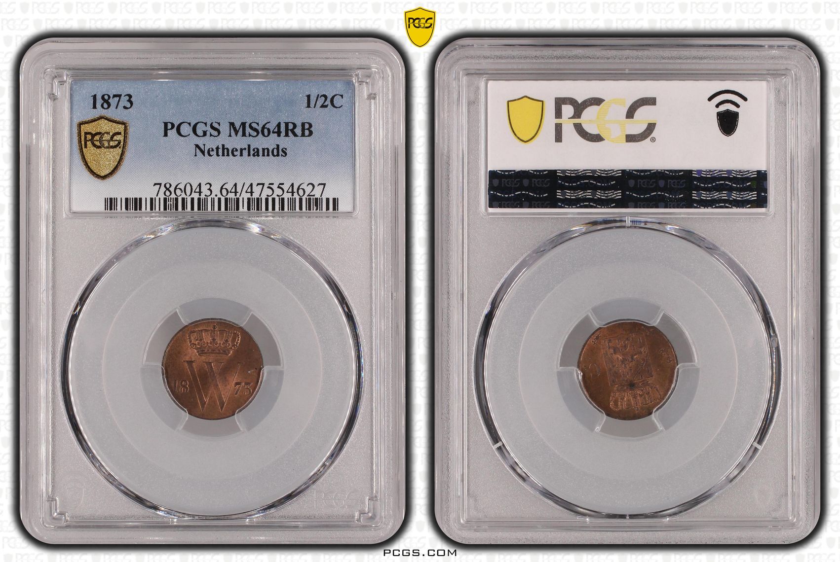 0.5 cent 1873 ms64 RB PCGS Top Pop 1/2 cent 1873 MS64 RB PCGS Top Pop