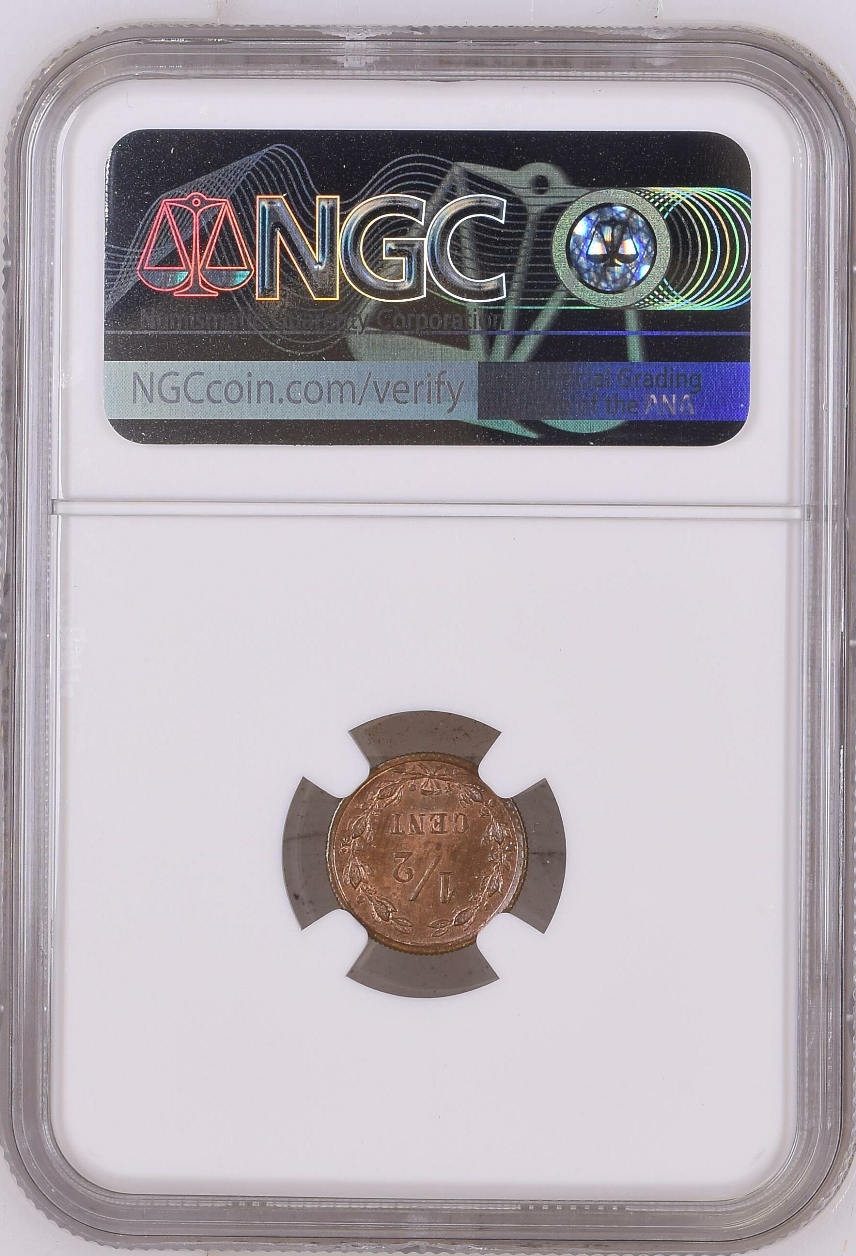 0.5 cent 1885 MS64 red brown ngc.1 1/2 cent 1885 MS64 red brown ngc