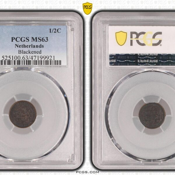 1/2 cent 1928 MS63 blackened pcgs
