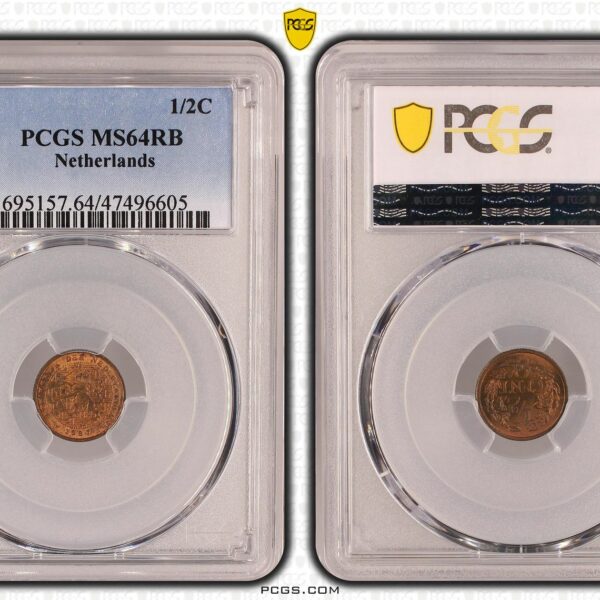 1/2 cent 1937 MS64 RB PCGS