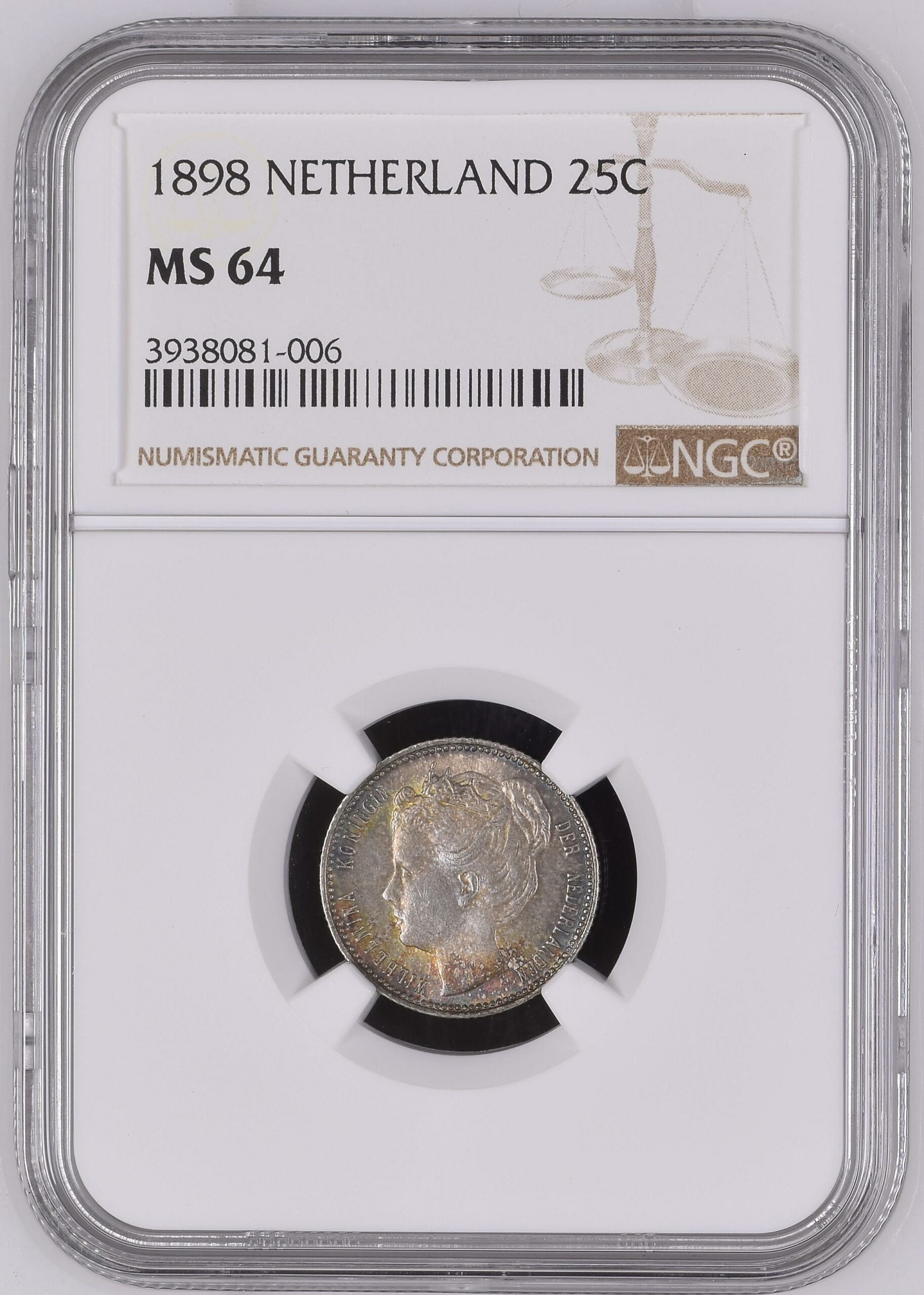 25 cent 1898 MS64 NGC 25 cent 1898 MS64 NGC