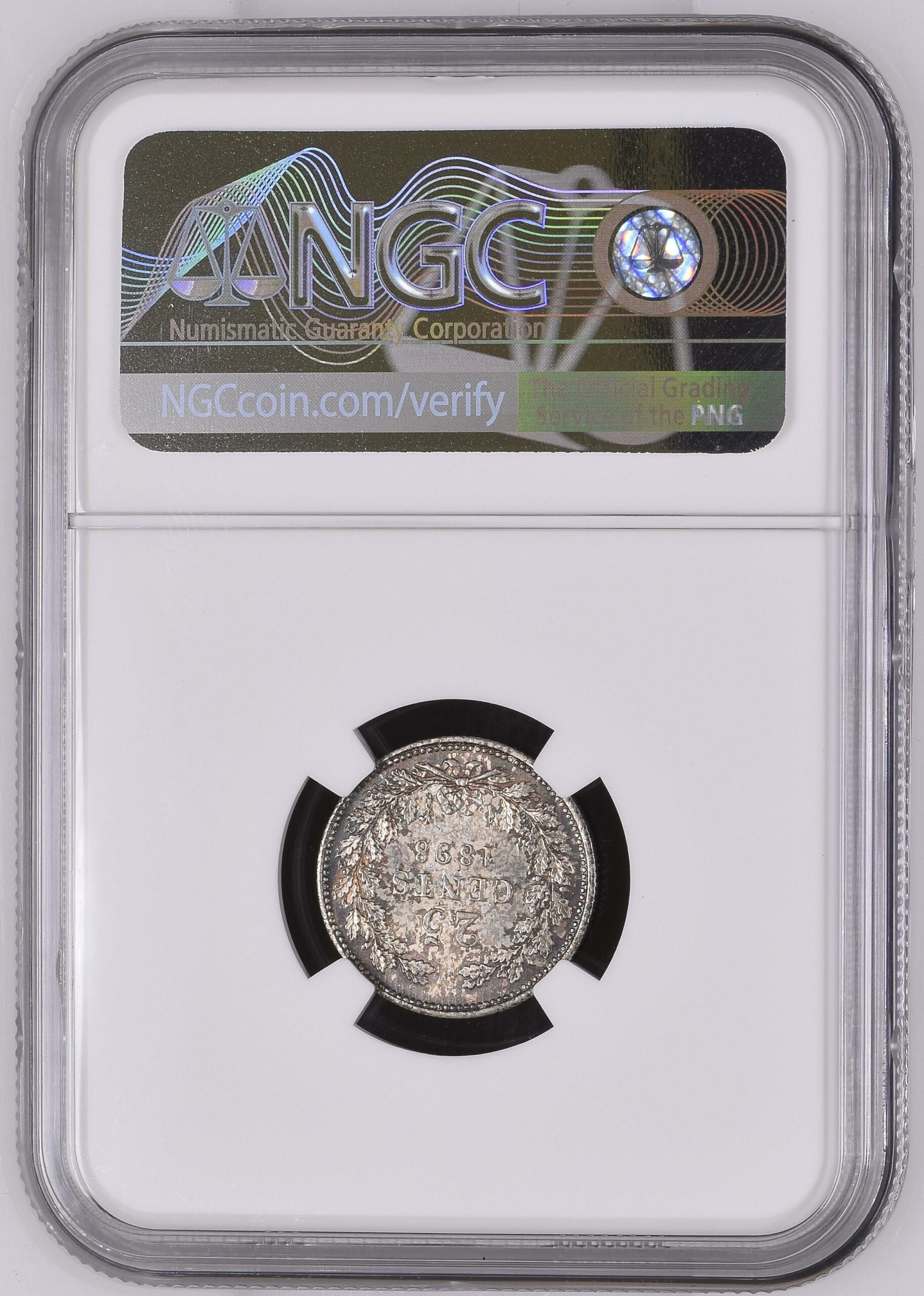25 cent 1898 MS64 NGC.1 25 cent 1898 MS64 NGC