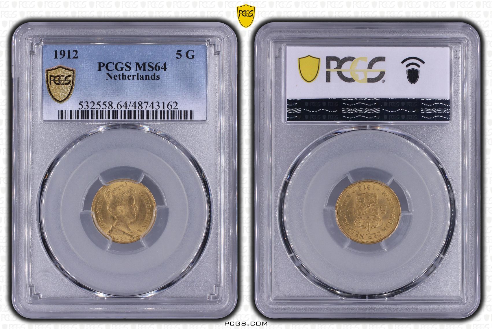 5 Gulden 1912 MS64 5 Gulden 1912 MS64