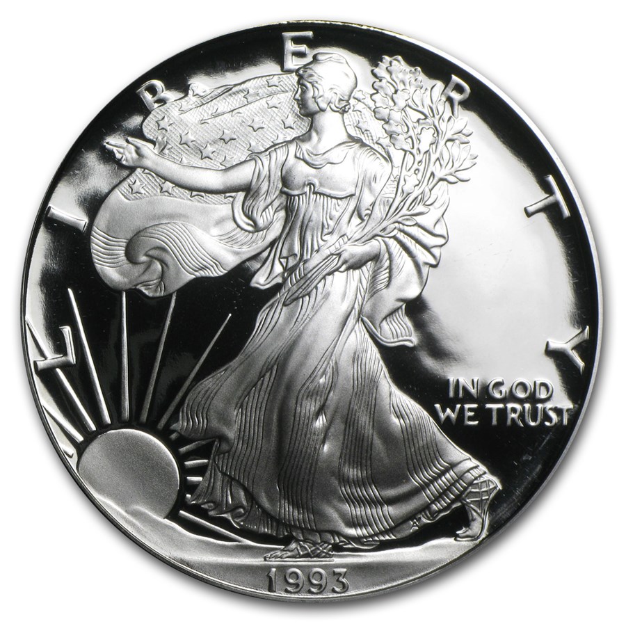 American silver eagle 1993 proof-back american silver eagle
