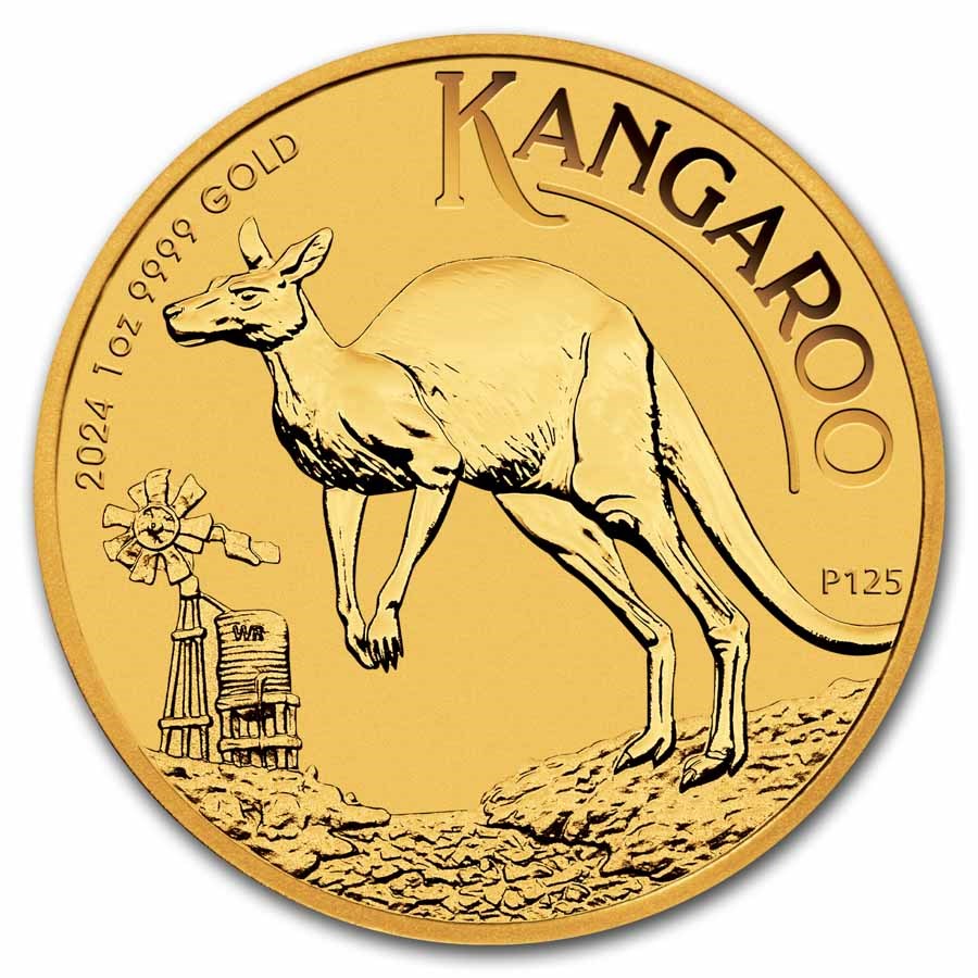 Gouden Kangaroo Nugget 1 oz 2024 front 101munten Kangaroo Nugget 1 oz 2024