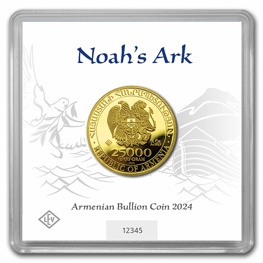 Gouden Noah Ark 0.5oz 2024 front 101munten Gouden Noah Ark 1/2 oz 2024