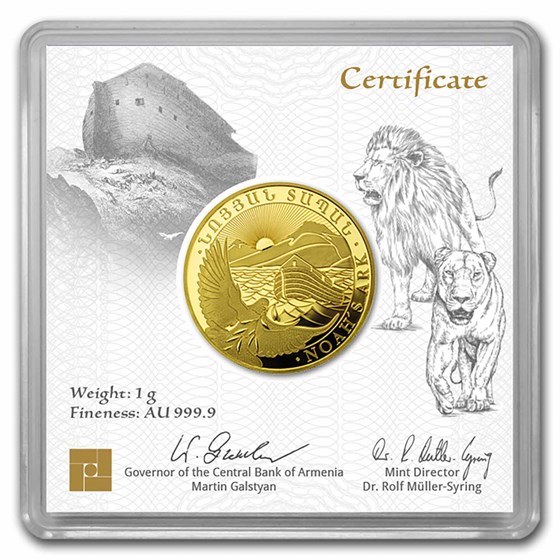 Gouden Noah Ark 1 gram 2024