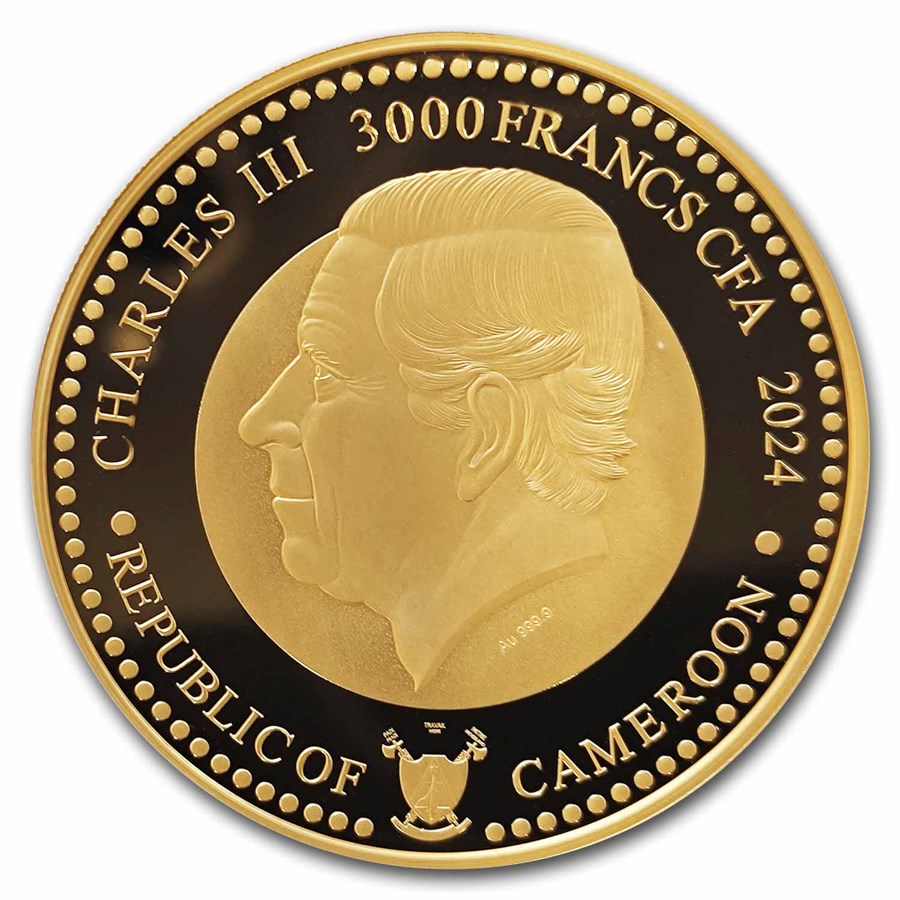 Gouden World Famous Dog Australian Shepherd 1 oz 2024 back 101munten Australian Shepherd 1 oz 2024