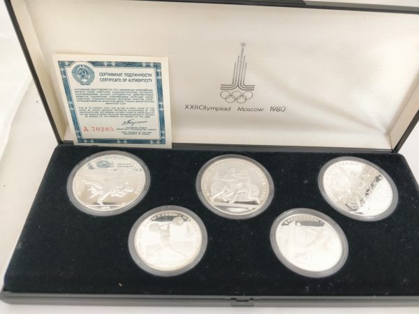 5 en 10 roebels olympische-spelen - 5 munten proofset