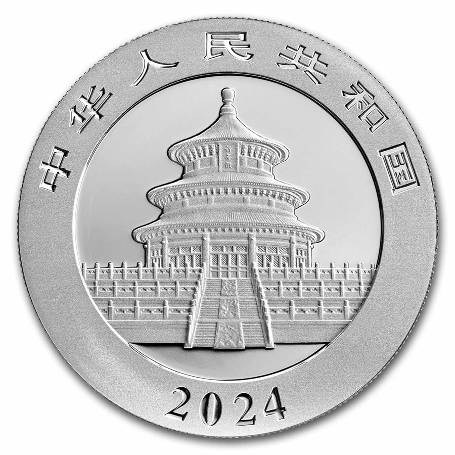 china panda 1 oz 2024 -back chinese panda 30 gram 2024