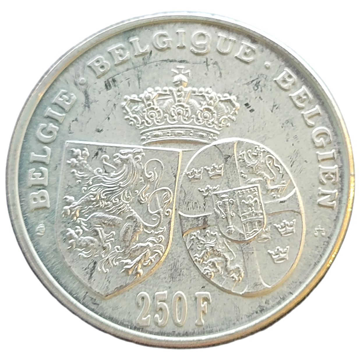 zilveren 250 frank 1994-1999 Belgie Astrid1