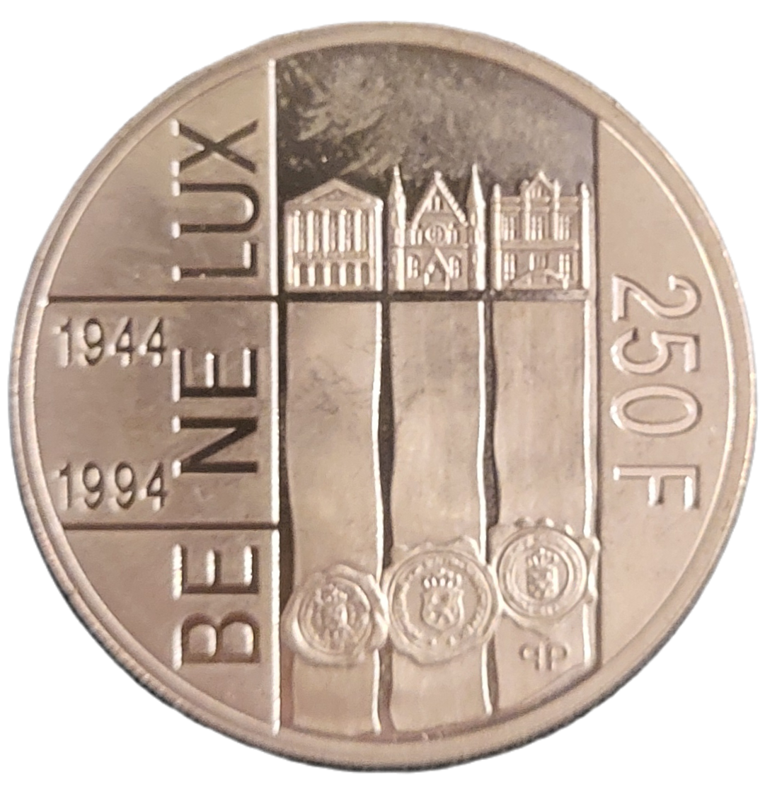 zilveren 250 frank 1994-1999 Belgie benelux1