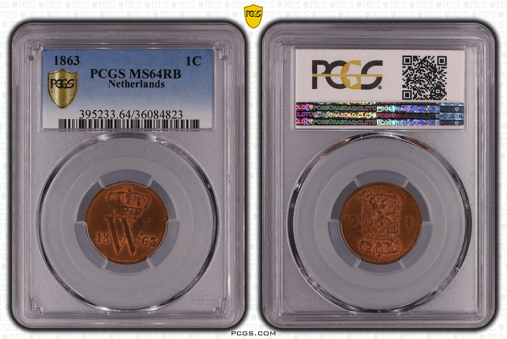 1 Cent 1863 MS64 RB PCGS 1 Cent 1863 MS64 RB PCGS