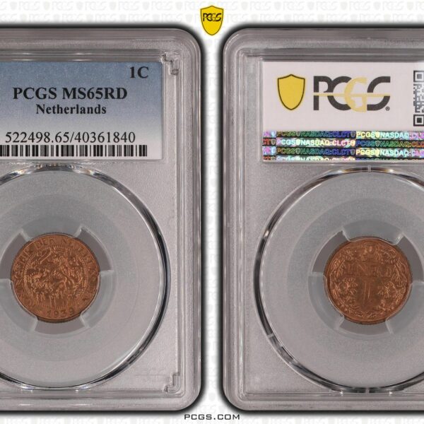 1 Cent 1939 MS65 RD PCGS