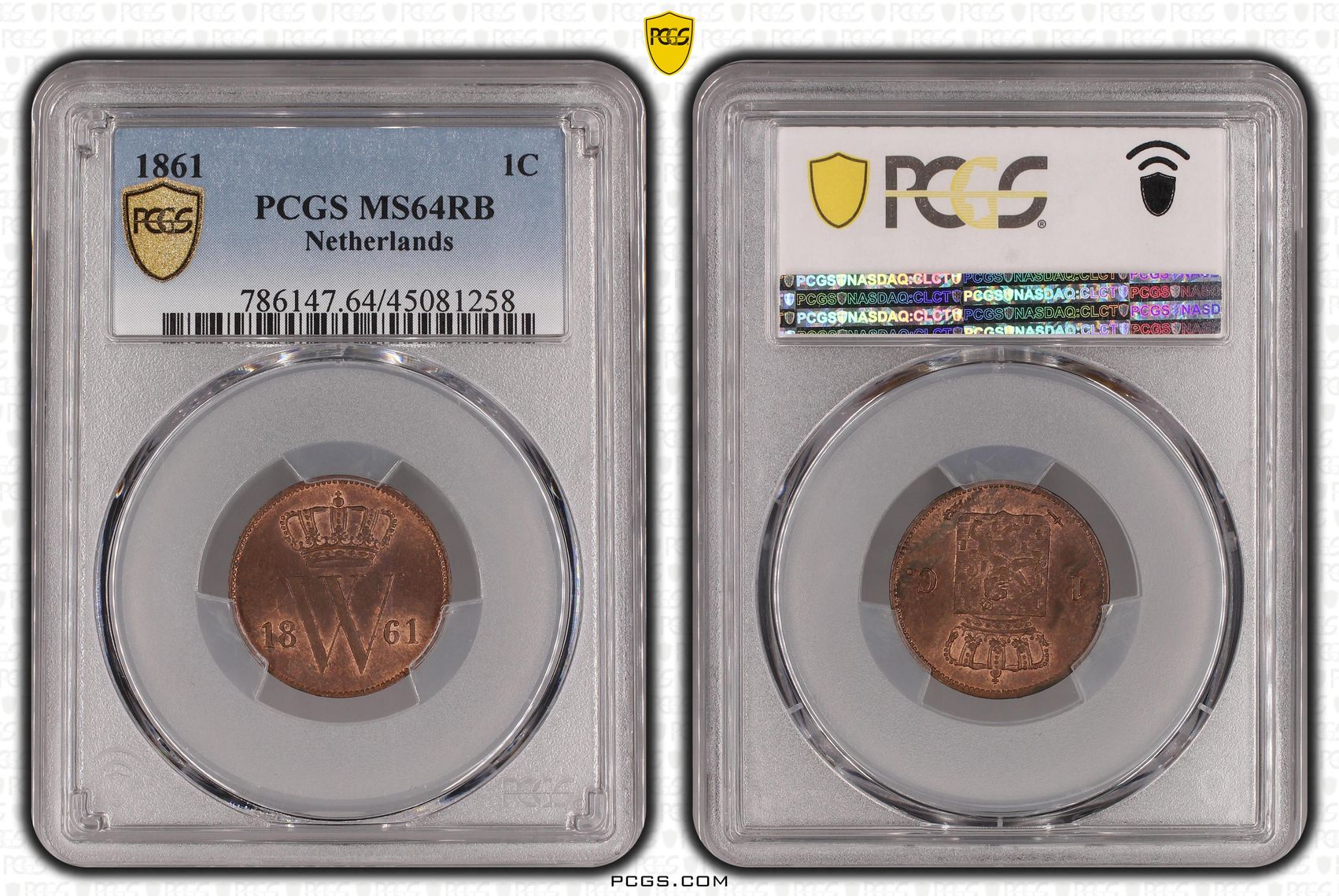 1 cent 1861 PCGS MS64 RB Top Pop 1 cent 1861 PCGS MS64 RB Top Pop