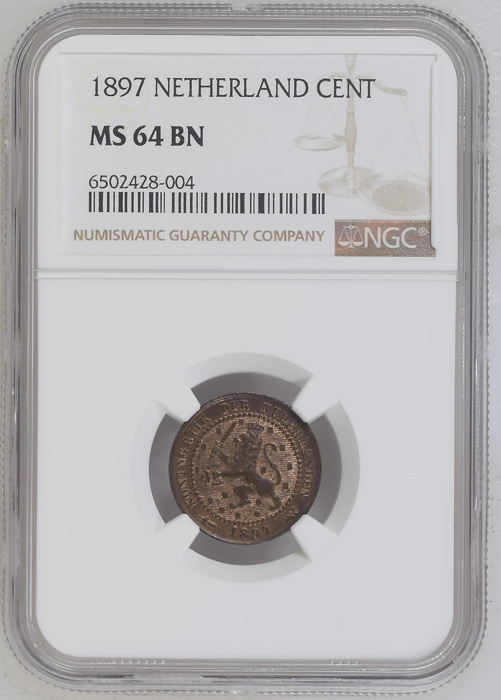 1 cent 1897 MS64 BN NGC 1 cent 1897 MS64 BN NGC Keydate