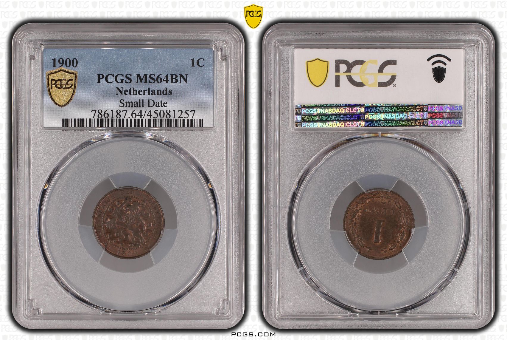 1 cent 1900 ronde nullen MS64 BN 1 cent 1900 ronde nullen MS64 BN