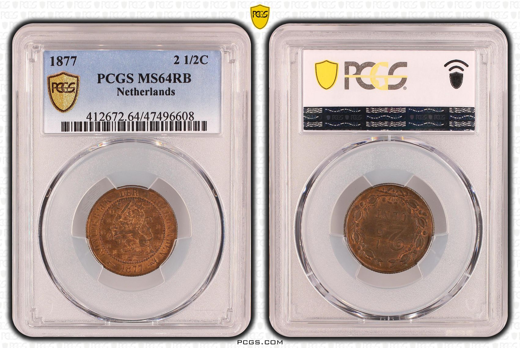 2.5 cent 1877 MS64 RB PCGS 2 1/2 cent 1877 MS64 RB PCGS