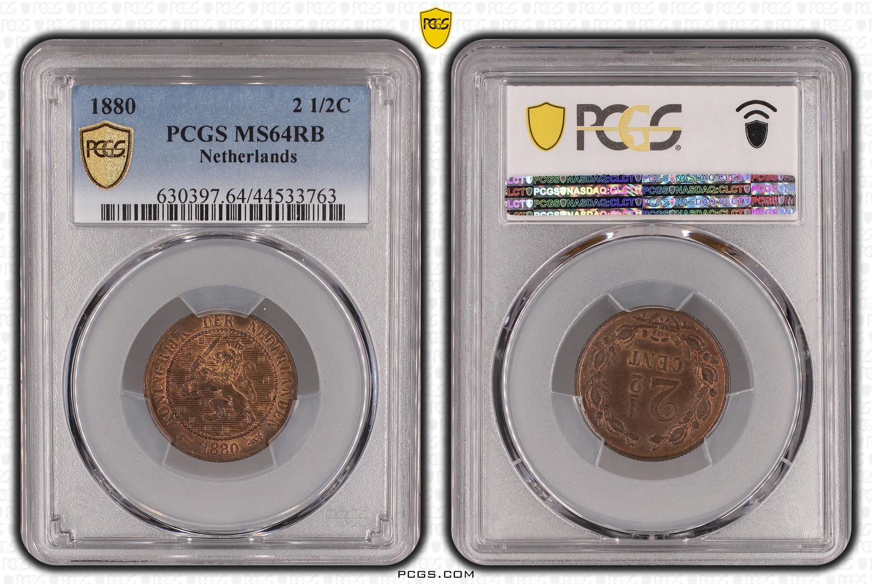 2.5 cent 1880 MS64 RB PCGS 2 1/2 cent 1880 MS64 RB PCGS
