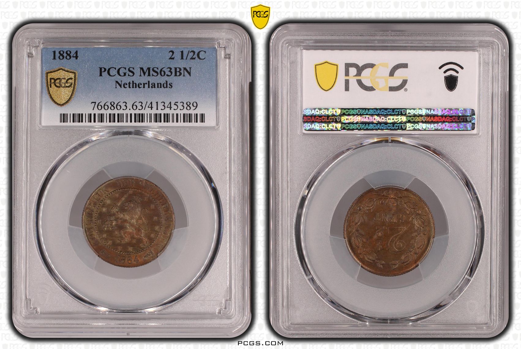 2.5 cent 1884 MS64 BN PCGS 2 1/2 cent 1884 MS64 BN PCGS
