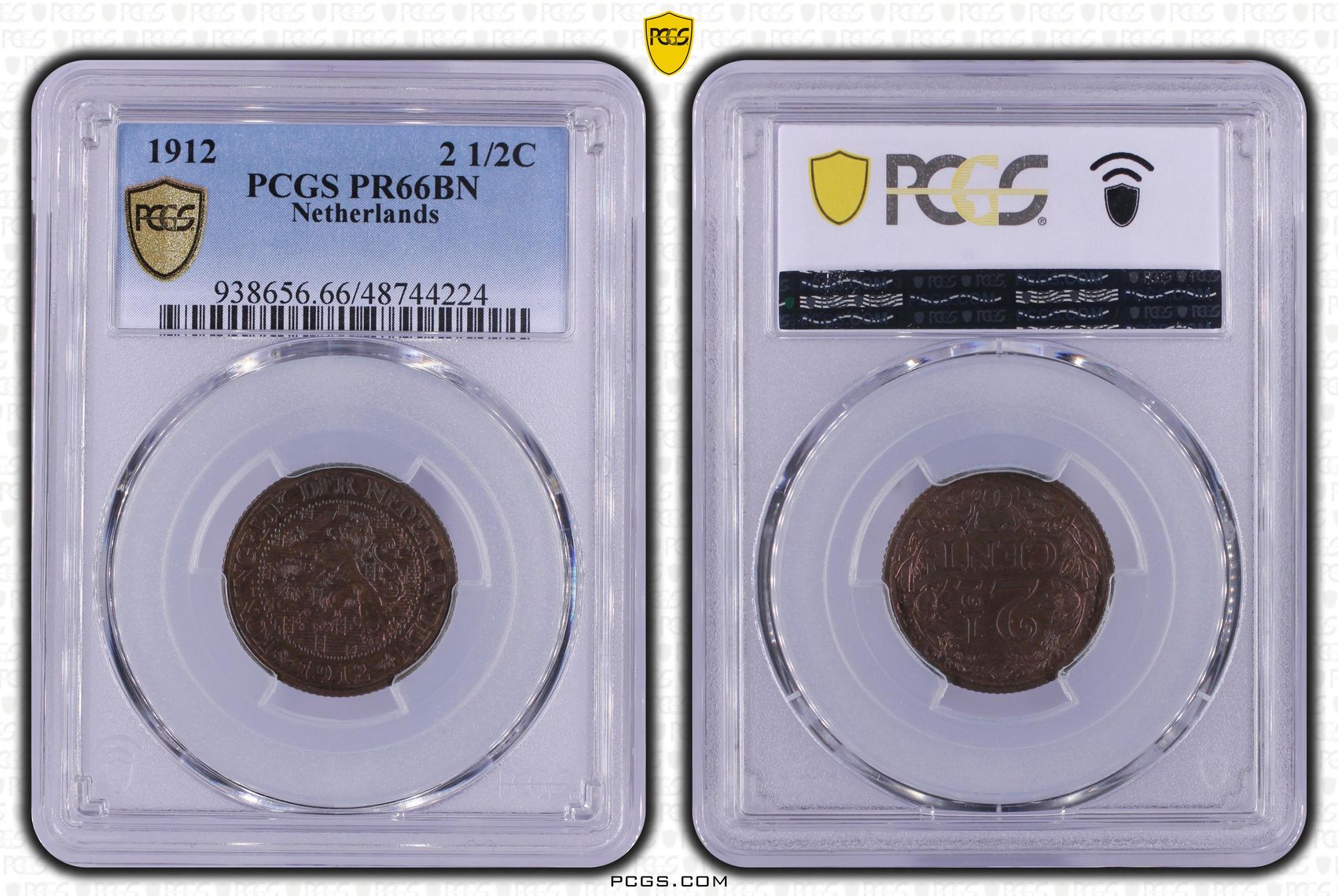 2.5 cent 1912 Proof PR66 BN PCGS Proof 2 1/2 cent 1912 PR66 BN PCGS
