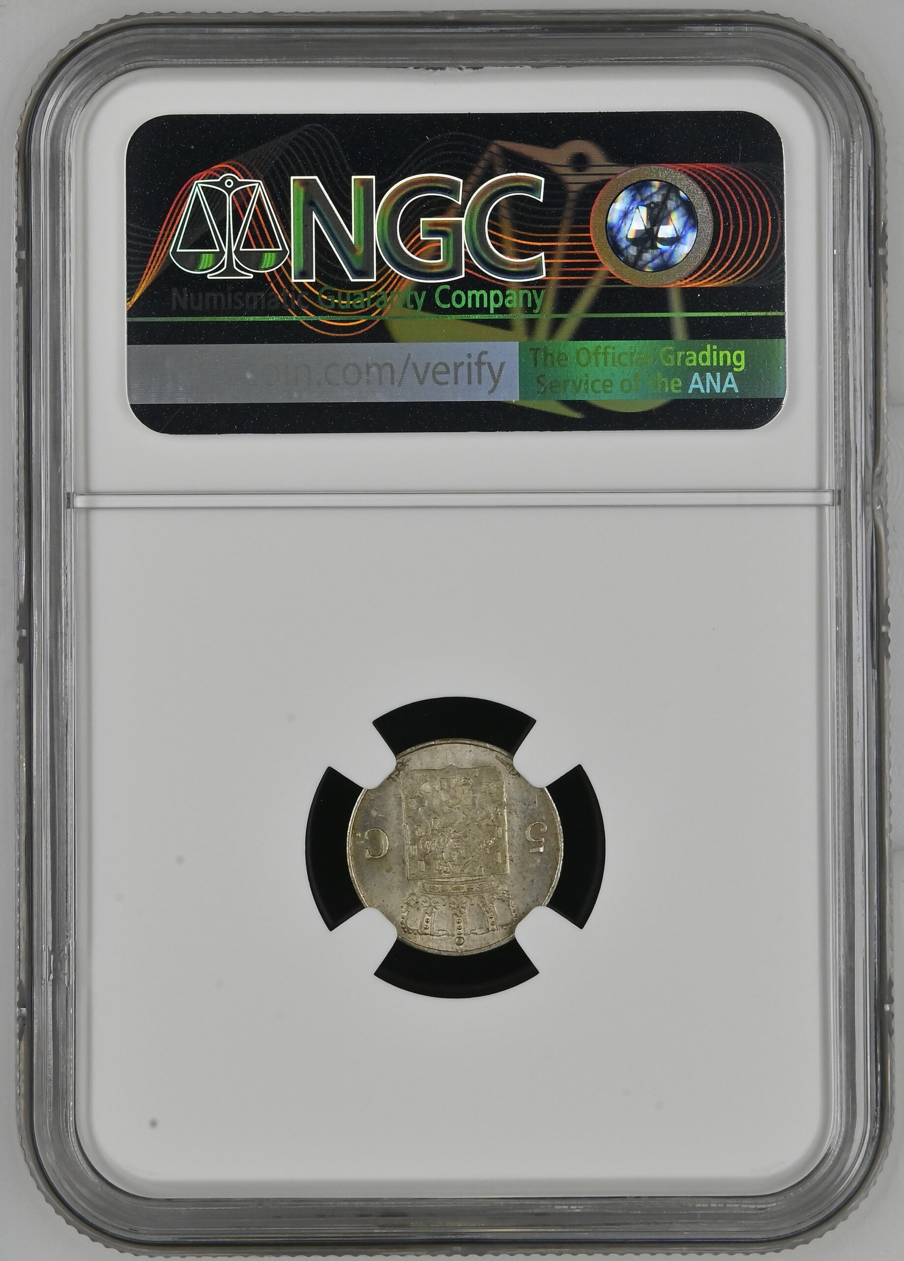 5 cent 1827 Utrecht NGC MS65.1 5 cent 1827 Utrecht NGC MS65