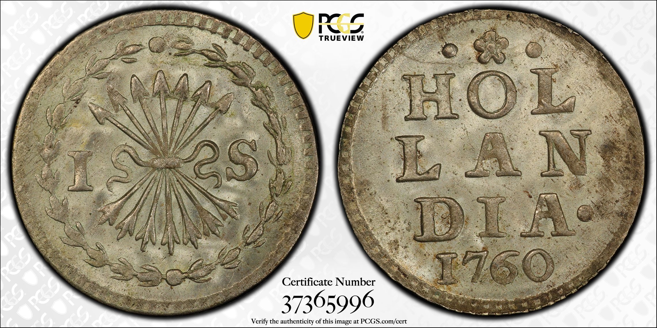 Holland Bezemstuiver 1760 trueview Holland Bezemstuiver 1760 trueview PCGS MS65