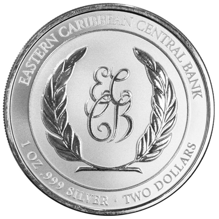 St. Lucia coat of arms 1oz 2023-back st. lucia coat of arms